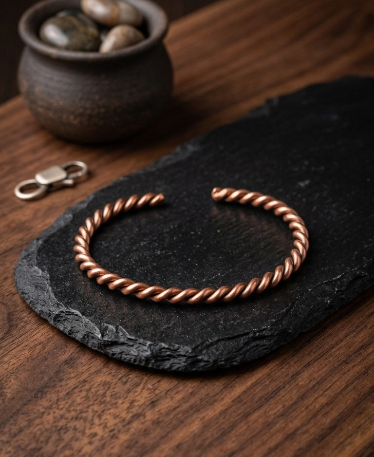 Pulsera de Cobre Puro Artesanal - Diseño Trenzado ExclusivoPulsera de Cobre Puro Artesanal - Diseño Trenzado Exclusivo