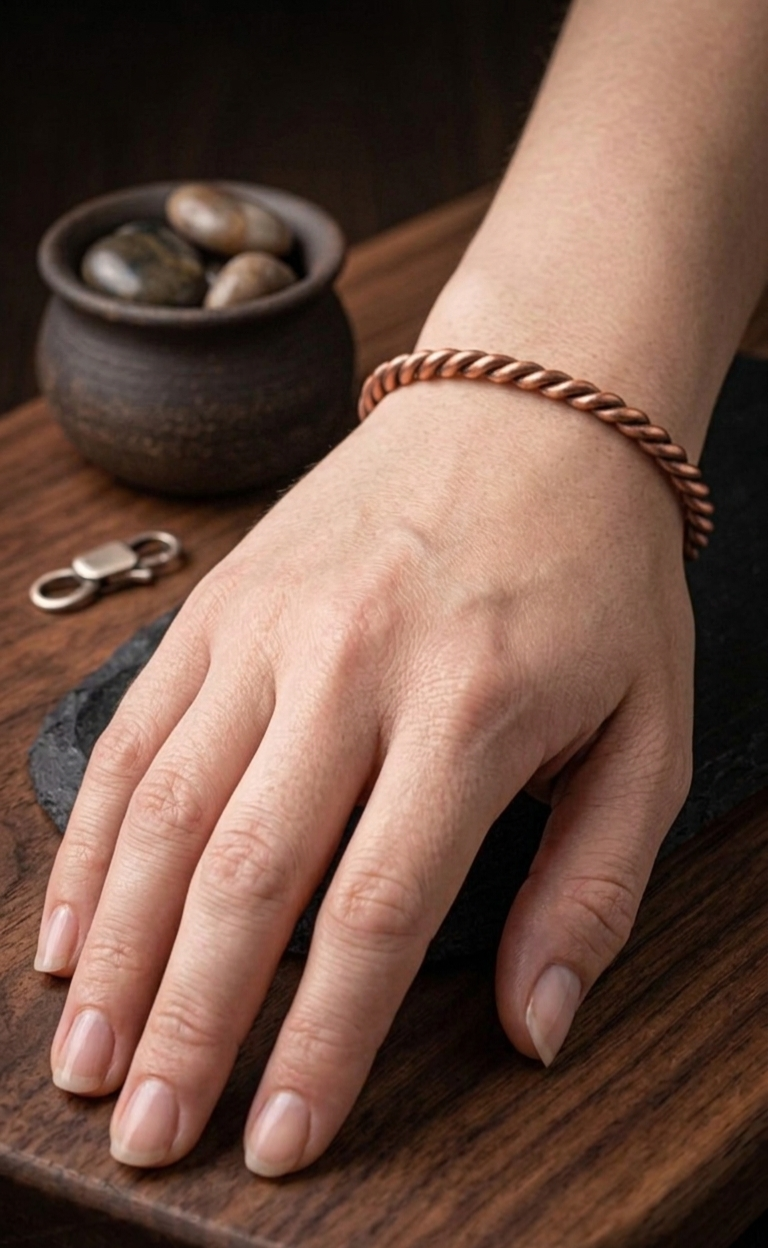 Pulsera de Cobre Puro Artesanal - Diseño Trenzado ExclusivoPulsera de Cobre Puro Artesanal - Diseño Trenzado Exclusivo