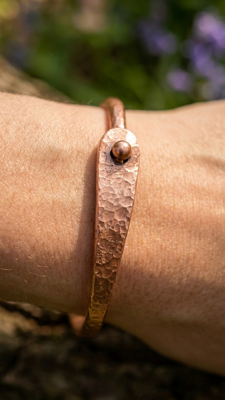 Brazalete de Cobre Artesanal: Nobleza y Distinción en tu Muñeca
