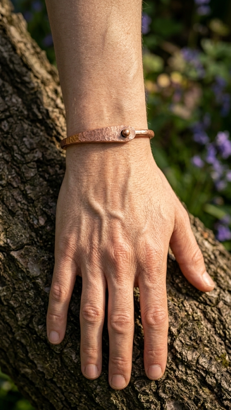 Brazalete de Cobre Artesanal: Nobleza y Distinción en tu Muñeca